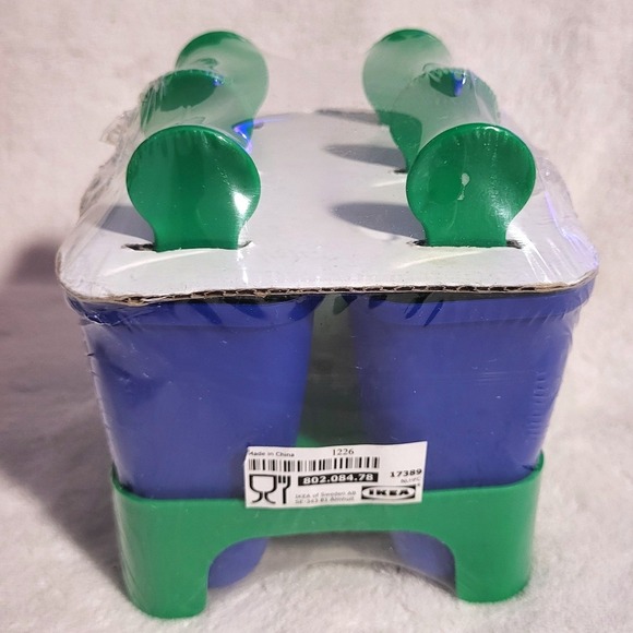 New IKEA Popsicle Maker Mold Blue Green Sealed Makes 6 Popsicles - Picture 2 of 5
